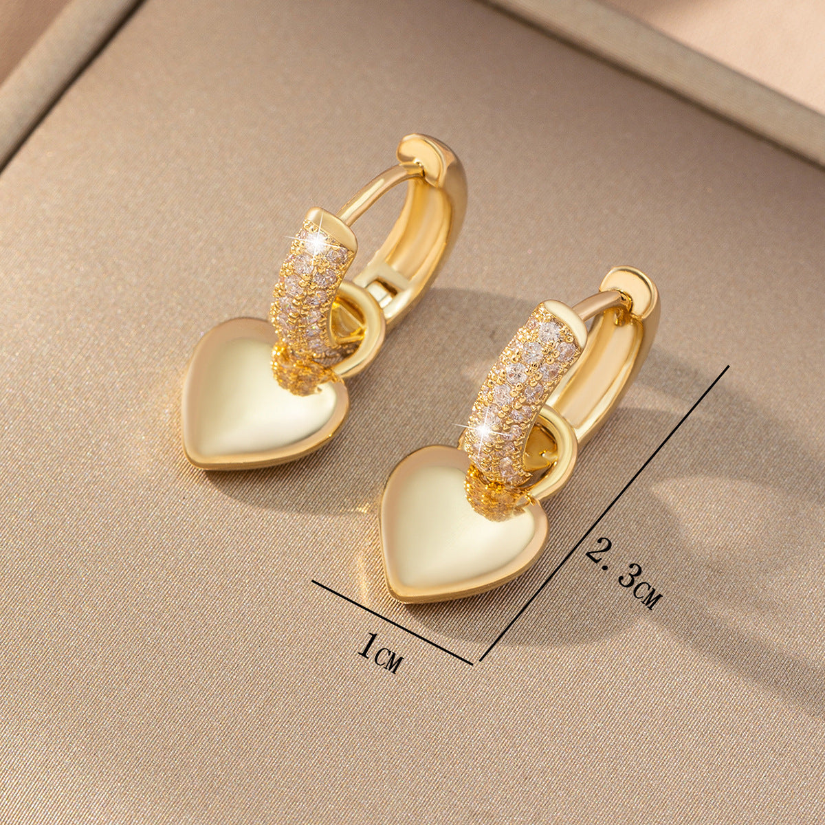Heart Zircon Earrings