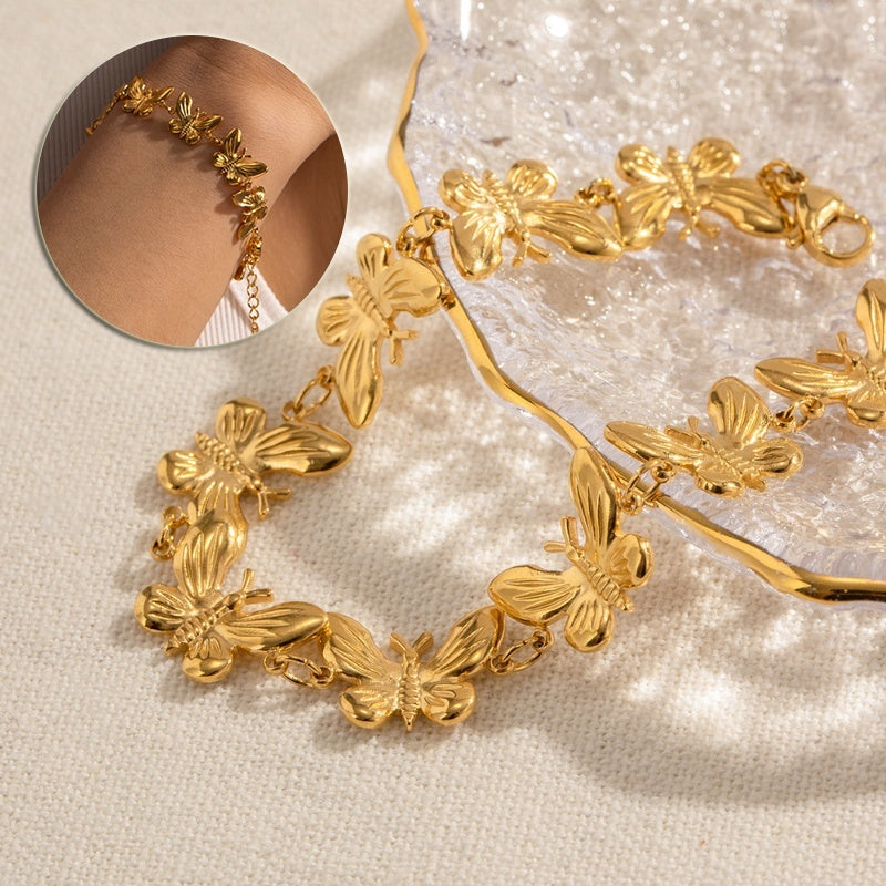 Stainless Steel Butterfly Bracelet