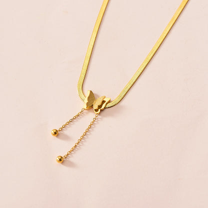 Gold Butterfly Pendant Necklace