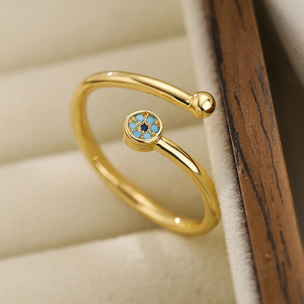 CZ Zircon Evil Eye Ring