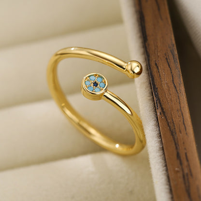 CZ Zircon Evil Eye Ring