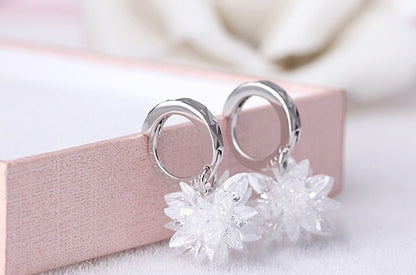 Silver Ice Stud Earrings