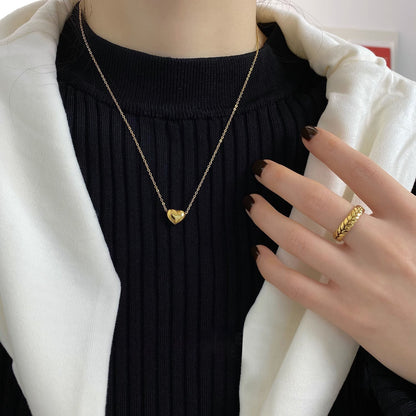 3D Heart Pendant Necklace