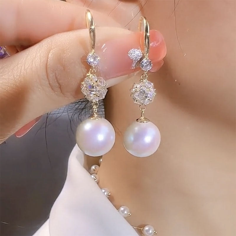 Red Bean Pearl Earrings