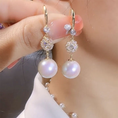 Red Bean Pearl Earrings
