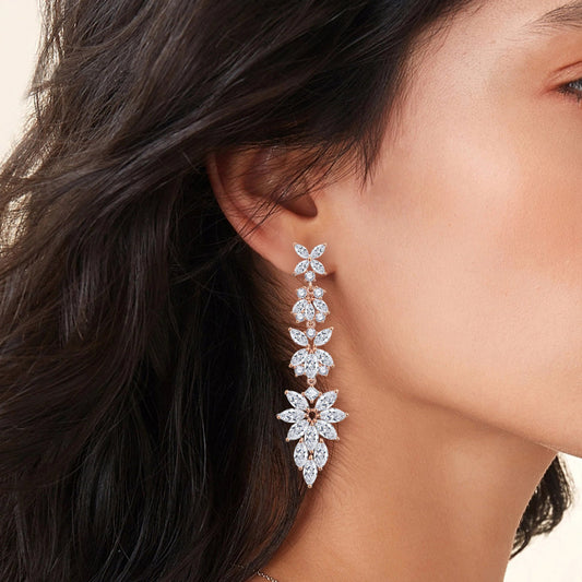 Leaf Zirconia Earrings