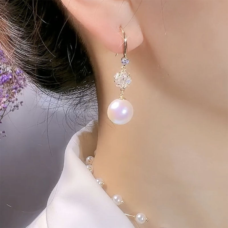 Red Bean Pearl Earrings