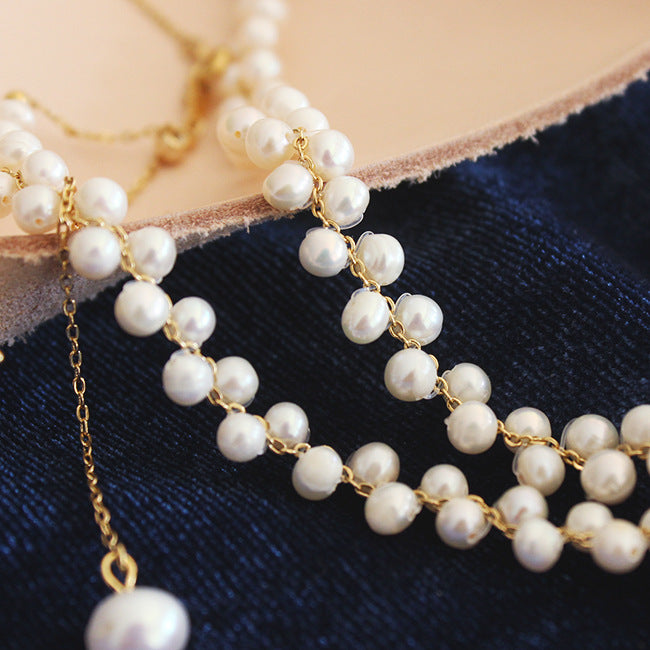 Woven Pearl Necklace