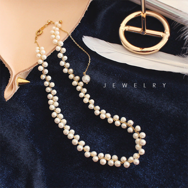 Woven Pearl Necklace