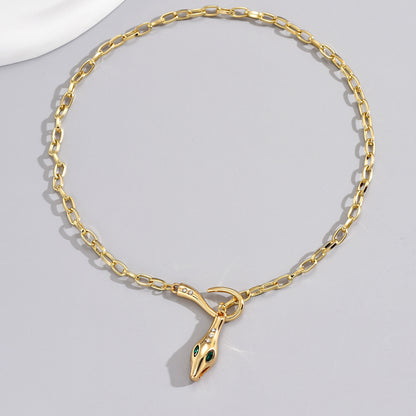 Elegant Snake Diamond Necklace