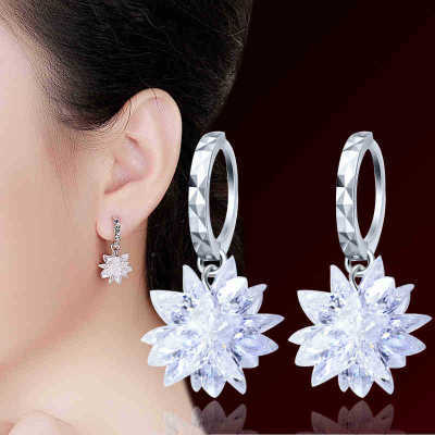 Silver Ice Stud Earrings