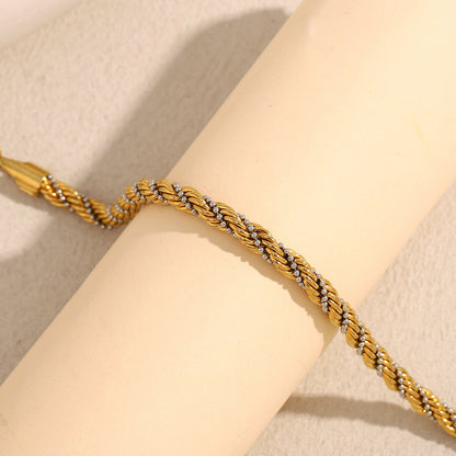 Retro Gold Twist Bead Bracelet