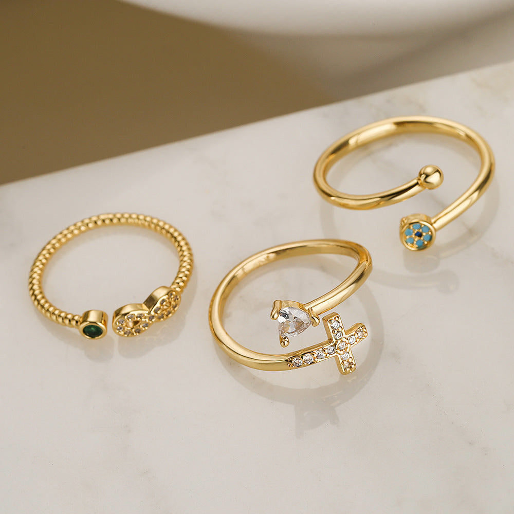 CZ Zircon Evil Eye Ring