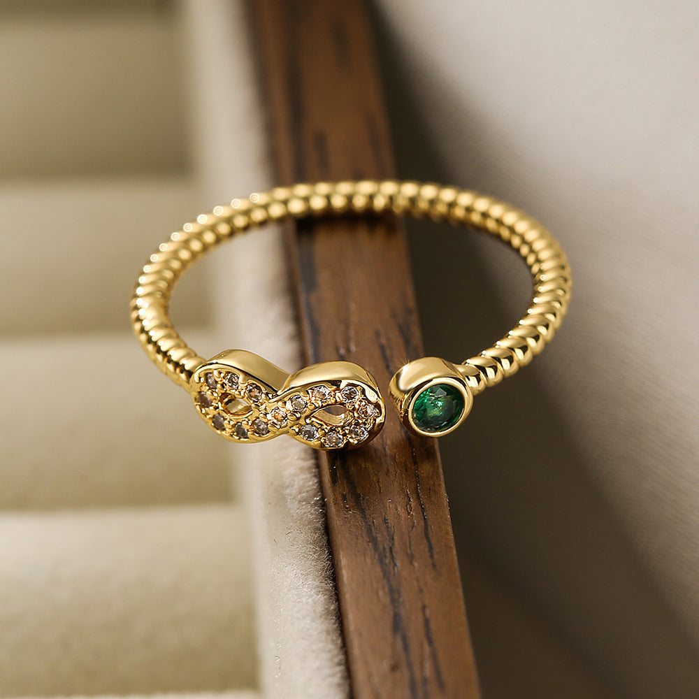 CZ Zircon Evil Eye Ring