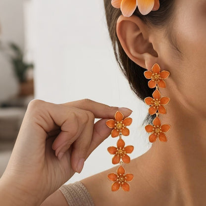Four-Petal Flower Earrings