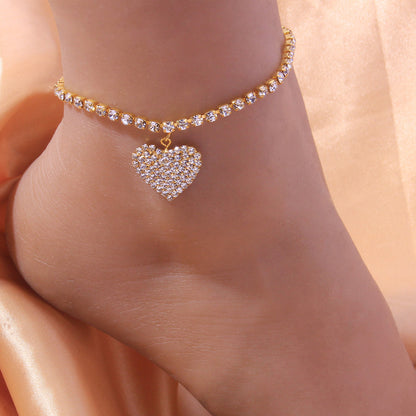 Diamond Heart Anklet