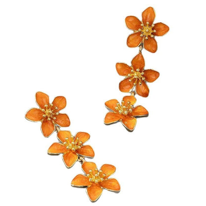 Four-Petal Flower Earrings