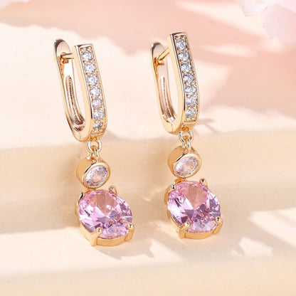 Micro Inlaid Zircon Earrings