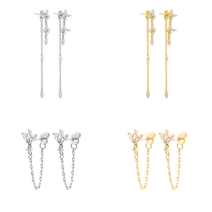 Luxury Butterfly Zircon Earrings