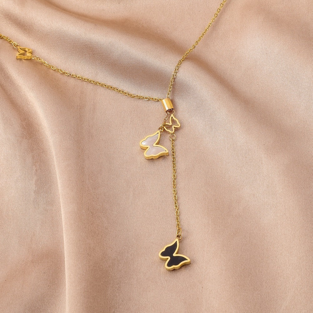 Gold Butterfly Pendant Necklace