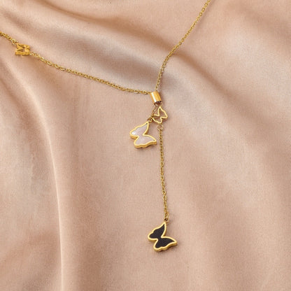 Gold Butterfly Pendant Necklace