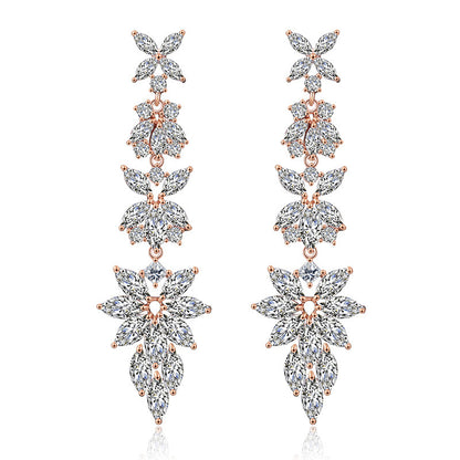 Leaf Zirconia Earrings