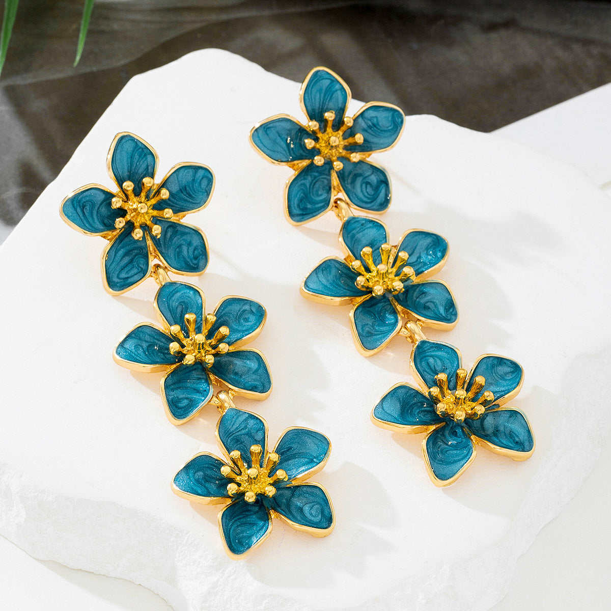 Four-Petal Flower Earrings