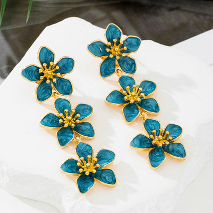 Four-Petal Flower Earrings